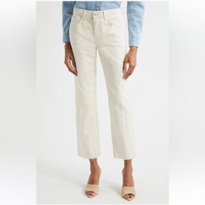 L'AGENCE Cropped Cream Jeans